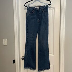 Levi's Dark Blue High-Rise Flare Jeans